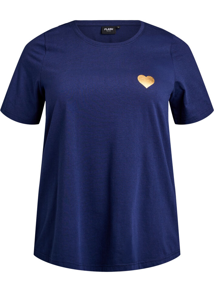 T-Shirt mit Print, Blau, Packshot image number 0