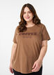 T-shirt imprim&eacute;, Marron, Model image number 0