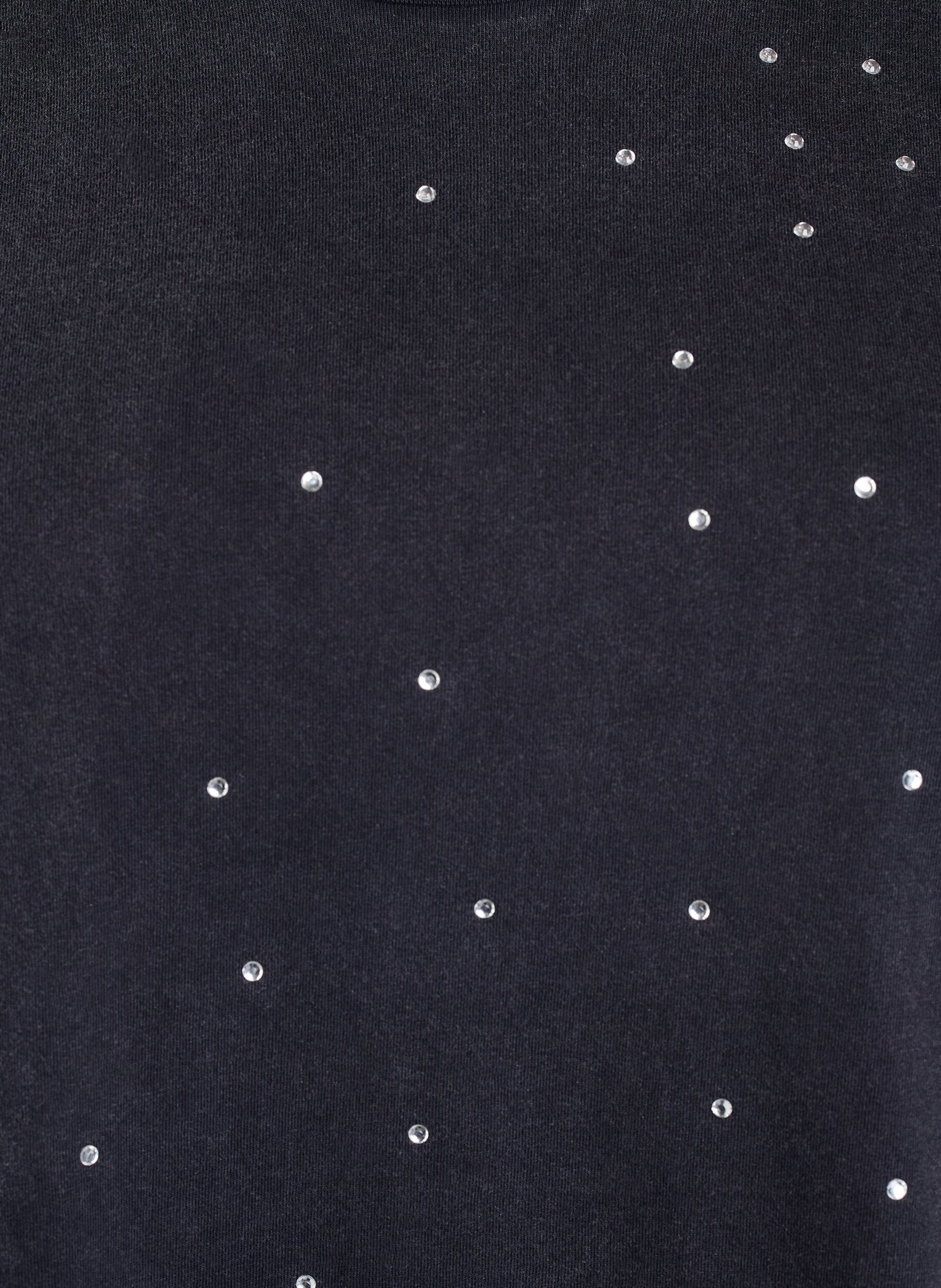 Zizzi T-shirt en coton biologique avec une impression cool, Gris anthracite, Packshot image number 2