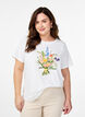 T-Shirt aus Bio-Baumwolle mit floralem Print, B. White w. Flower, Model image number 0