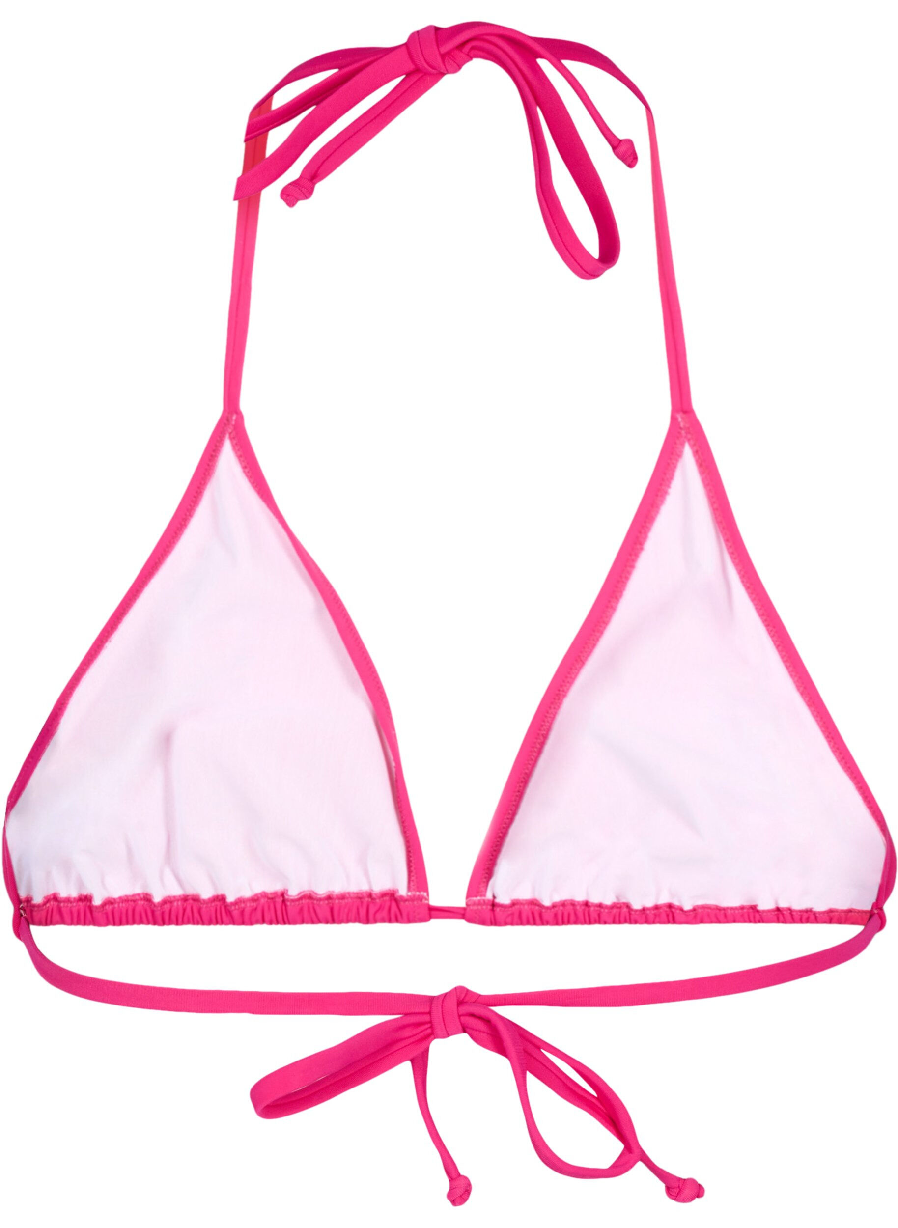 Zizzi Einfarbiges Triangel-Bikinioberteil, Pink, Packshot image number 1