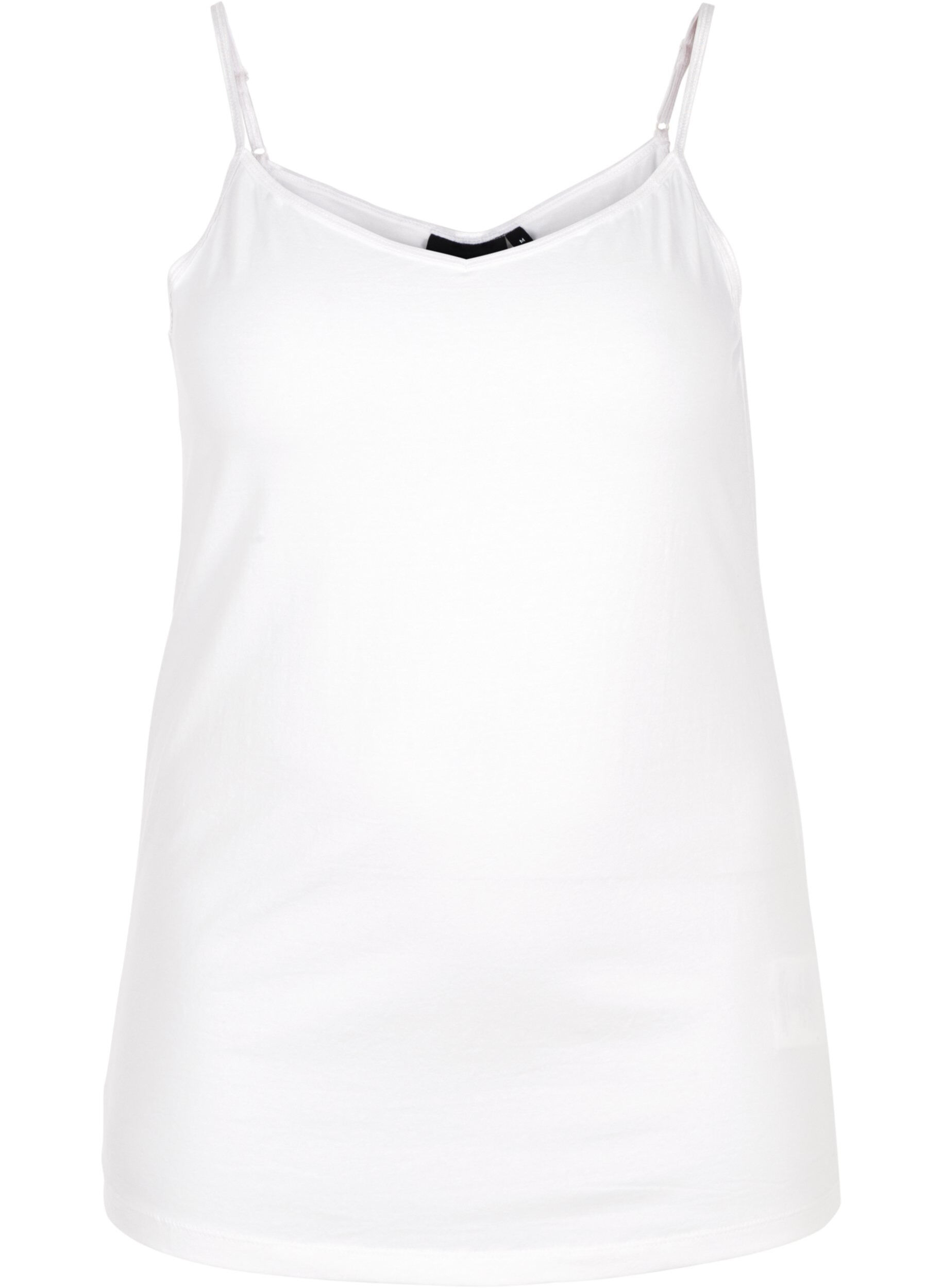 Basic-Spaghettitr&auml;ger-Top aus Baumwolle