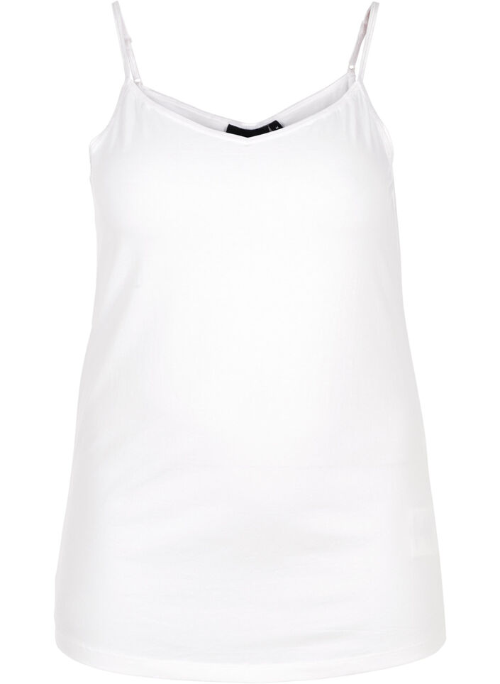 Top basique à nouer en coton, Blanc, Packshot image number 0