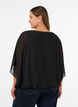 Chiffonbluse mit Balloneffekt, Schwarz, Model image number 2