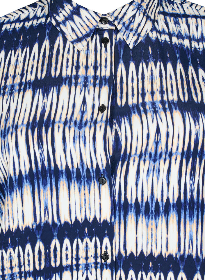 Gemusterte Bluse, Blau, Packshot image number 2