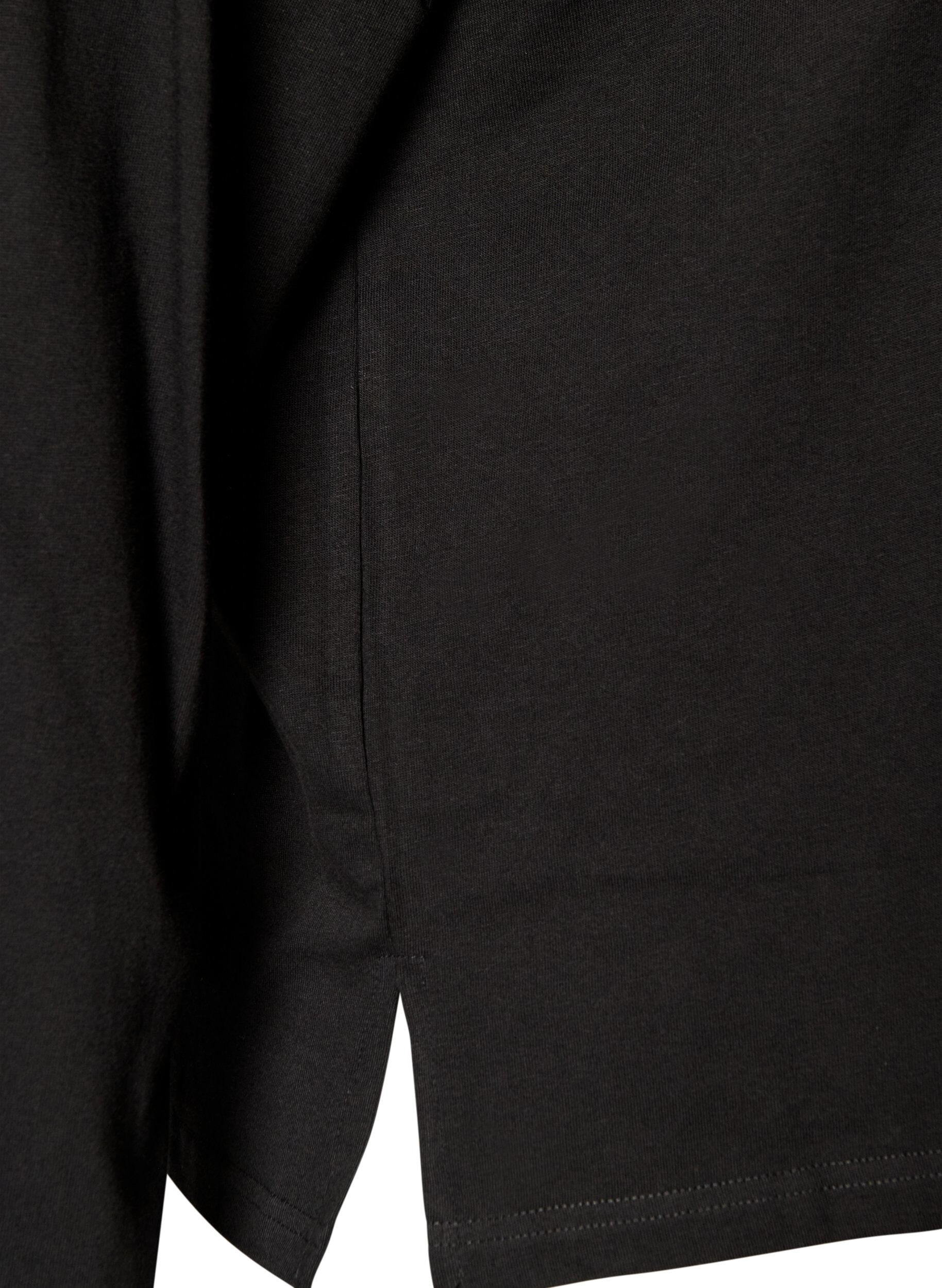 ZizziT-shirt Basic avec manches longues, Noir, Packshot image number 3
