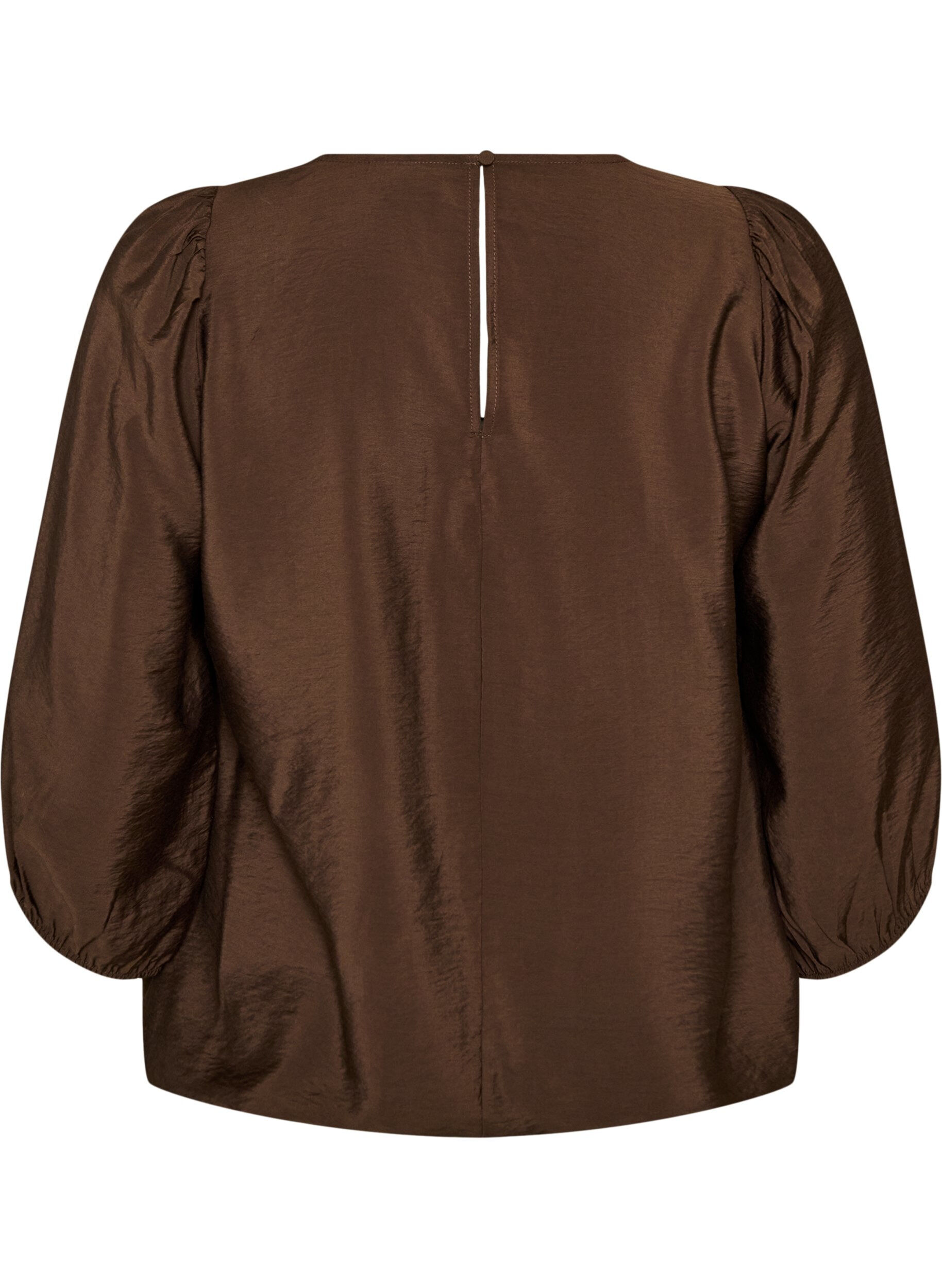 ZizziBluse aus Spitze mit 3/4-&Auml;rmeln, Braun, Packshot image number 1
