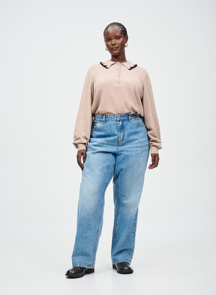 Polo mit Detailkragen, , Model