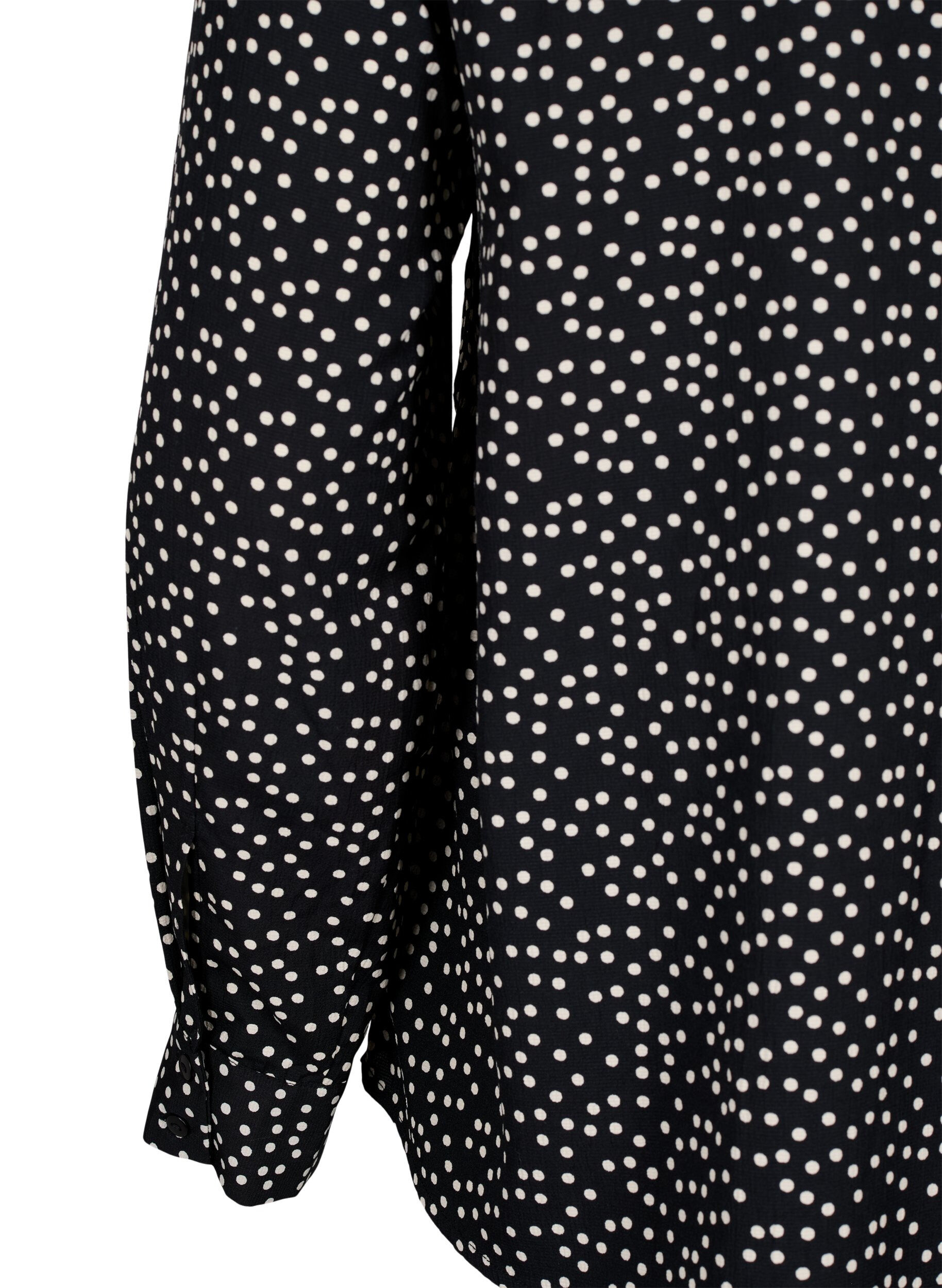 Zizzi FLASH - Chemise &agrave; pois, Black White Dot, Packshot image number 3