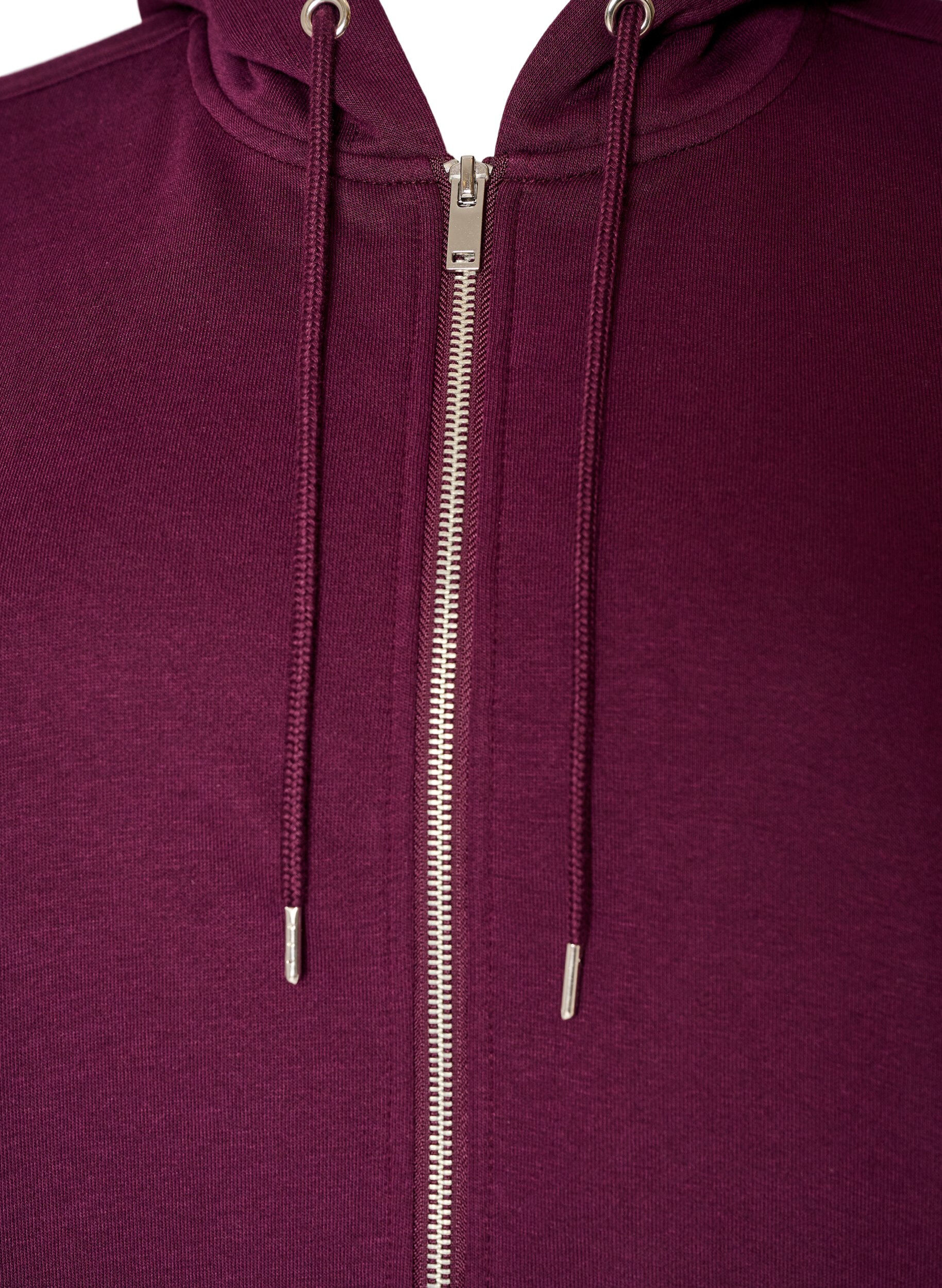 ZizziKapuzensweatshirt mit Rei&szlig;verschluss und Taschen, Lila, Packshot image number 2