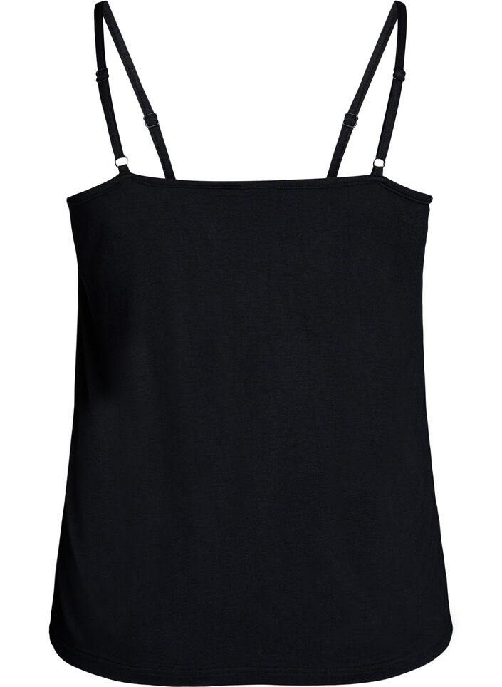 Top avec d&eacute;tails en dentelle et bretelles spaghetti, 0199, Packshot image number 1