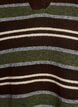 Blouse en maille &agrave; rayures et col polo, Marron, Packshot image number 2