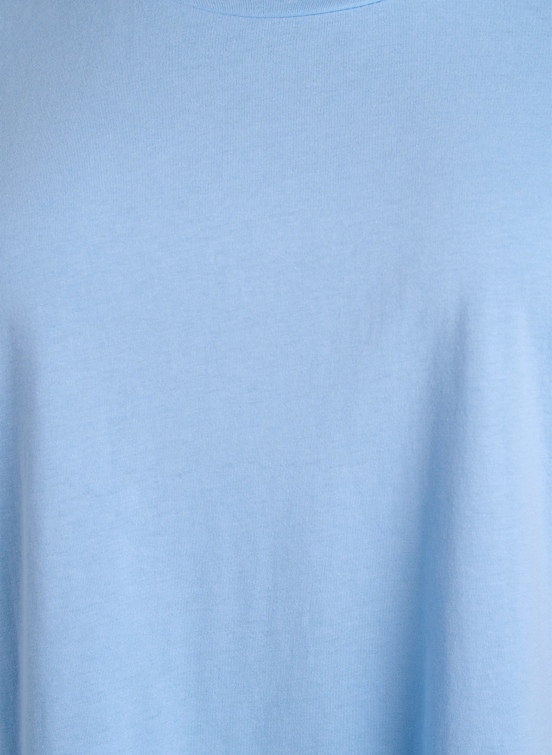 ZizziT-Shirt aus Baumwollmischung mit kurzen &Auml;rmeln, Blau, Packshot image number 2