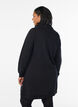 Kurzes Sweatshirtkleid mit Stehkragen und Taschen, Schwarz, Model image number 2