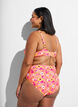 Culotte de bikini taille haute &agrave; motif, Orange, Model image number 1