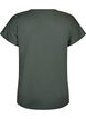 Loose training t-shirt with V-neck, Vert fonc&eacute;, Packshot image number 1