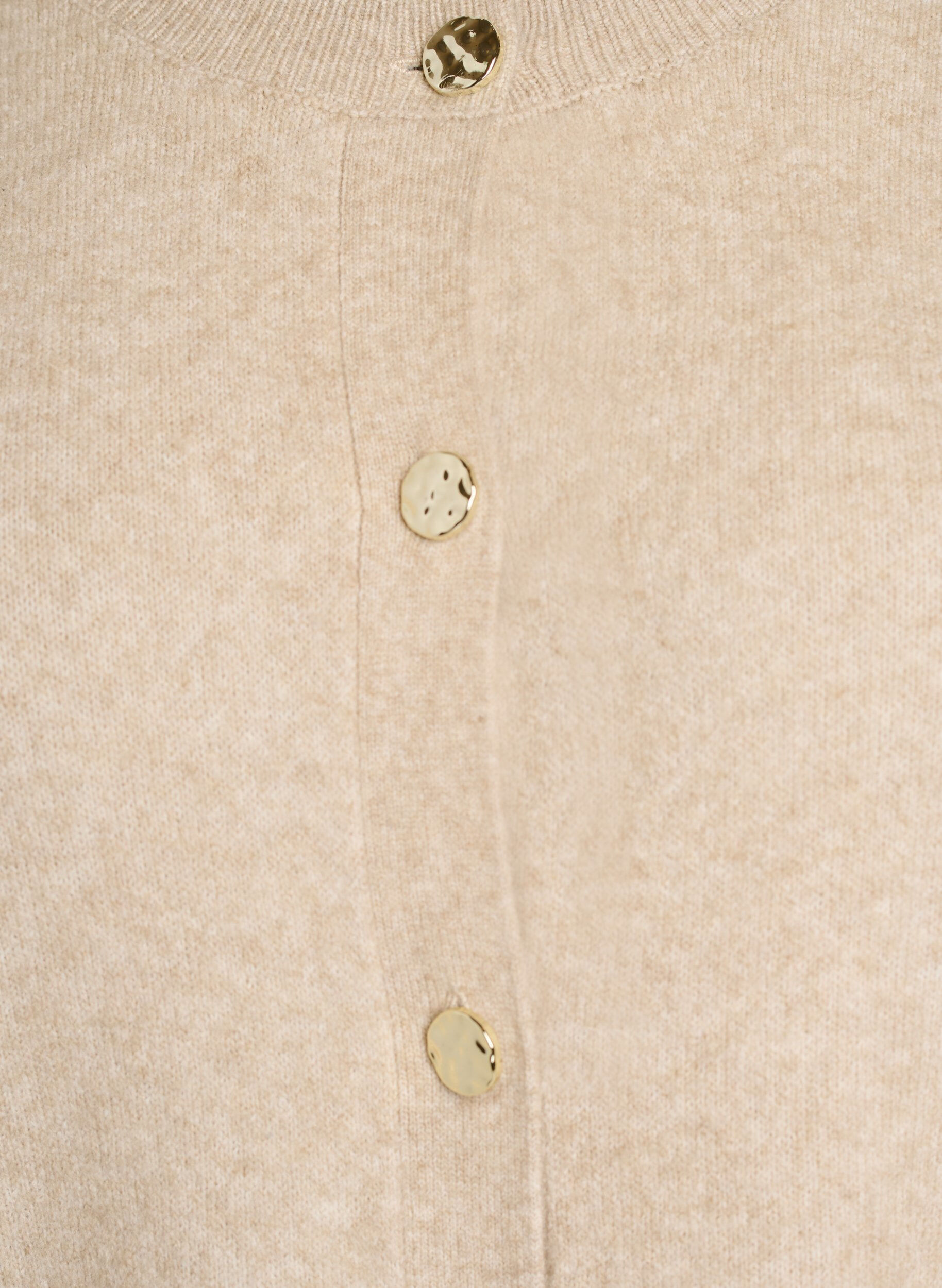 ZizziCardigan en maille douce avec boutons dor&eacute;s, Beige, Packshot image number 2