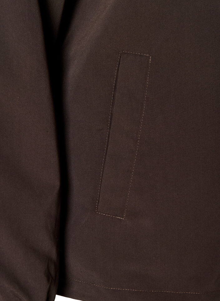 Veste l&eacute;g&egrave;re avec capuche et fermeture &eacute;clair, Marron, Packshot image number 3