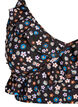 Haut de bikini &agrave; fleurs et &agrave; d&eacute;tails de jabot, Marron, Packshot image number 2