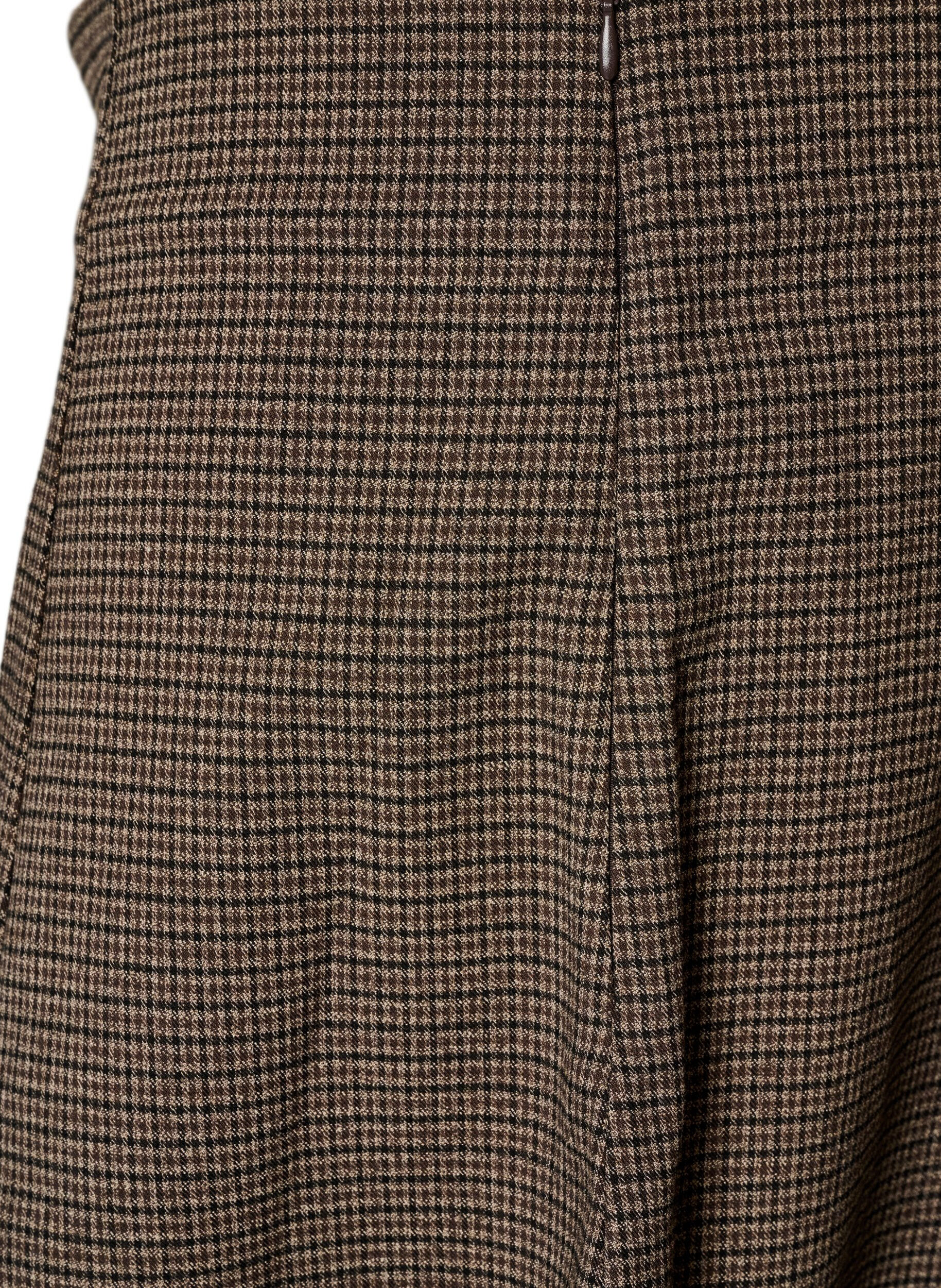 ZizziJupe &eacute;vas&eacute;e &agrave; petits carreaux, Marron, Packshot image number 3