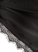 Schal aus Satin mit Spitzensaum, Schwarz, Packshot image number 2