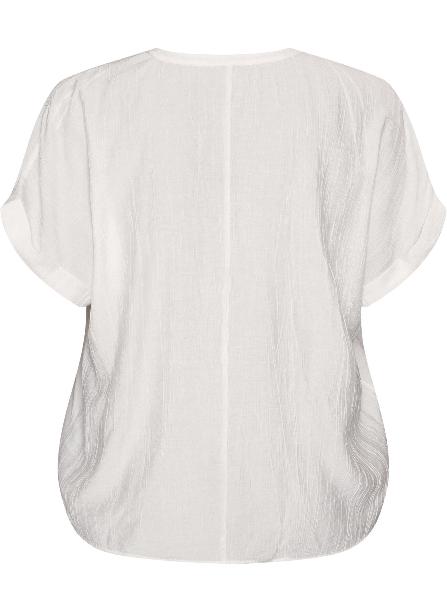 ZizziBluse aus Viskose mit Kn&ouml;pfen und Struktur, Vanille, Packshot image number 1