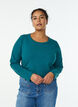 Top basic en jersey avec manches longues, Vert fonc&eacute;, Model image number 0