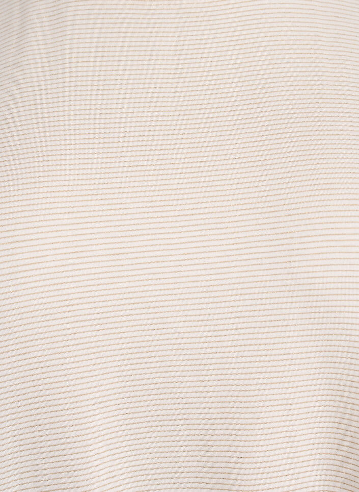 T-shirt en viscose &agrave; rayures paillet&eacute;es, Vanille, Packshot image number 2