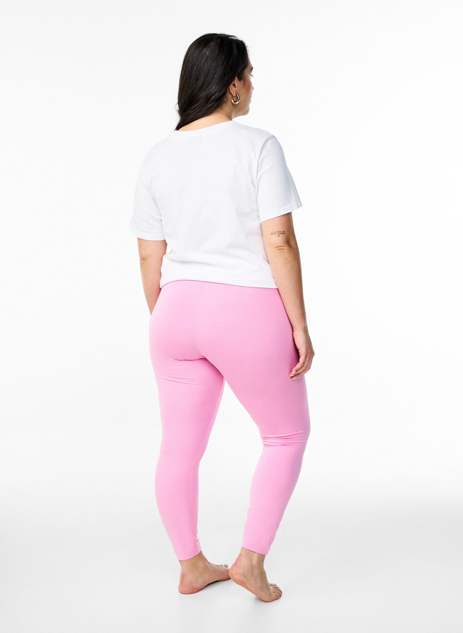 ZizziBasic Leggings aus Viskose, Pink, Model image number 2