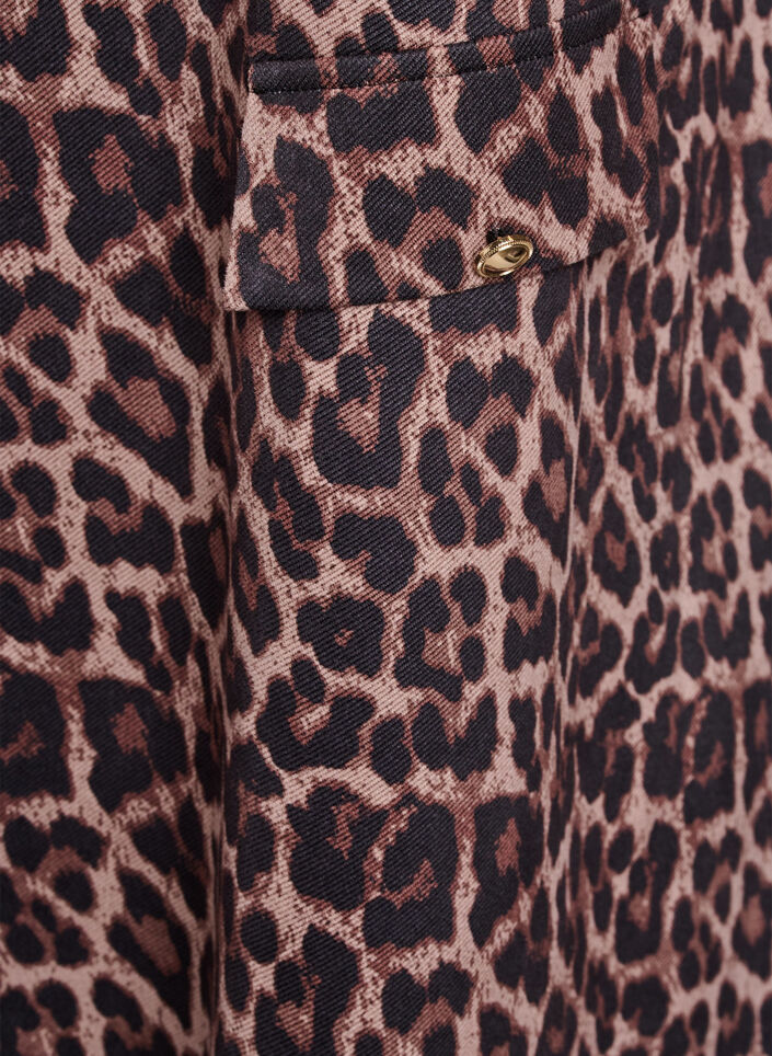 Robe en trapèze courte avec manches 7/8, Marron, Packshot image number 3