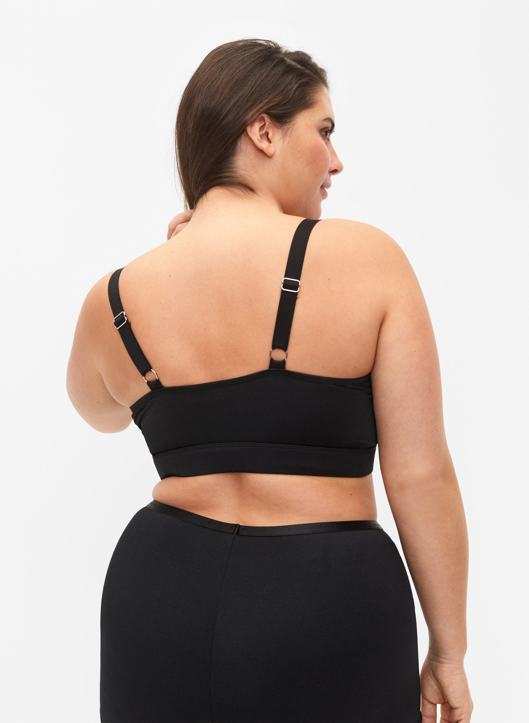 Zizzi Bikinioberteil mit herausnehmbaren Eins&auml;tzen, Black, Model image number 1