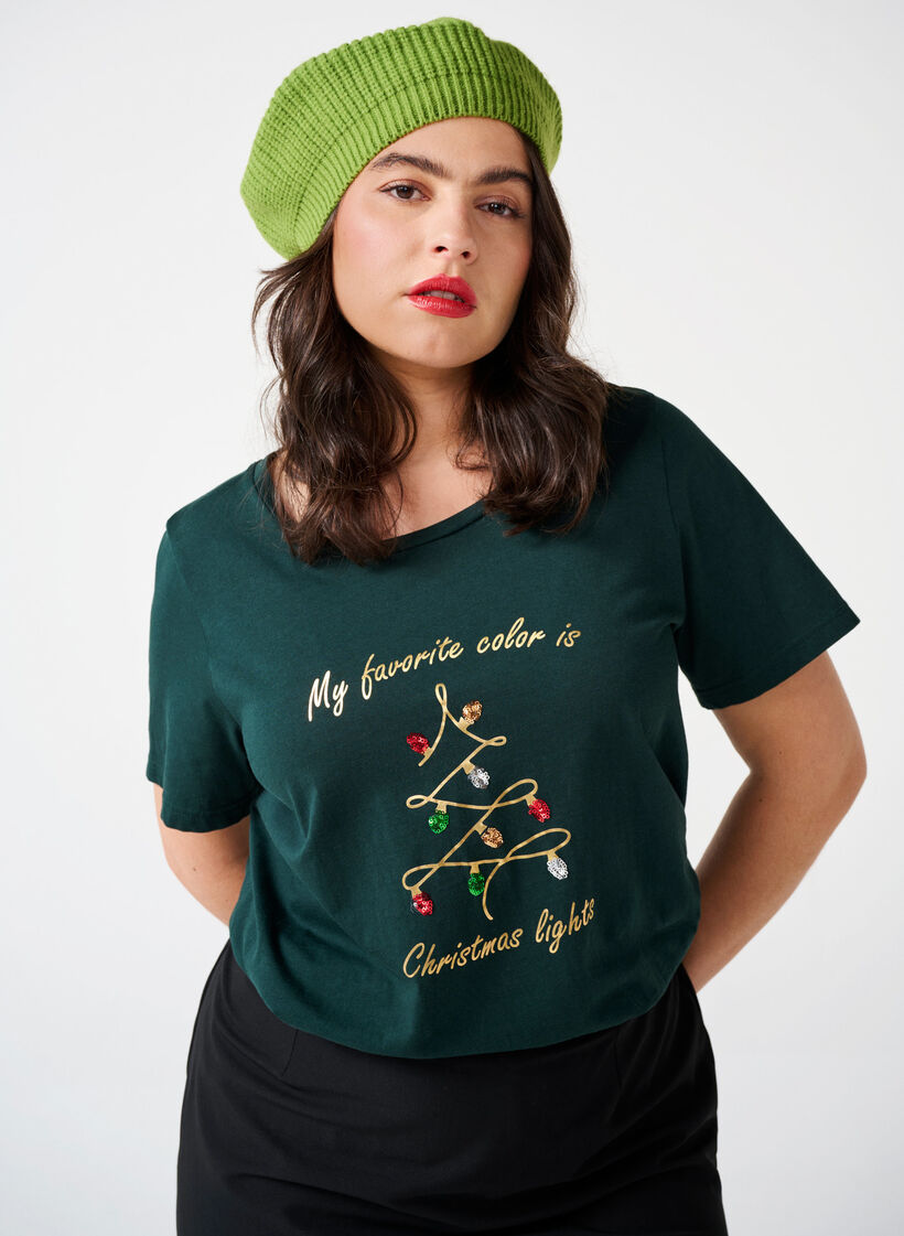 Weihnachtliche T-Shirts aus 100% Baumwolle, Scarab w. Tree, Image image number 0