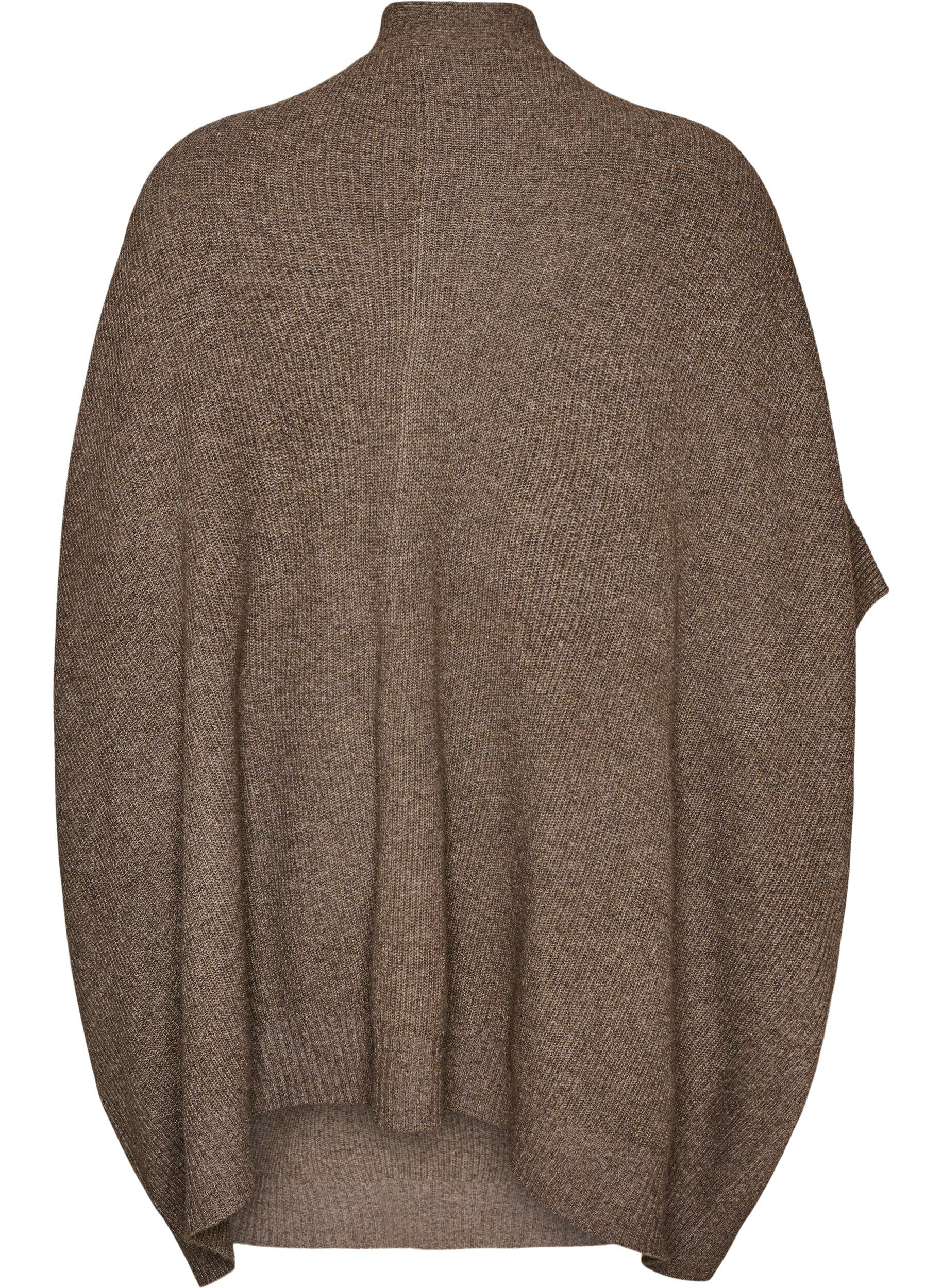 ZizziCardigan ouvert sur le devant &agrave; manches larges, Marron, Packshot image number 1