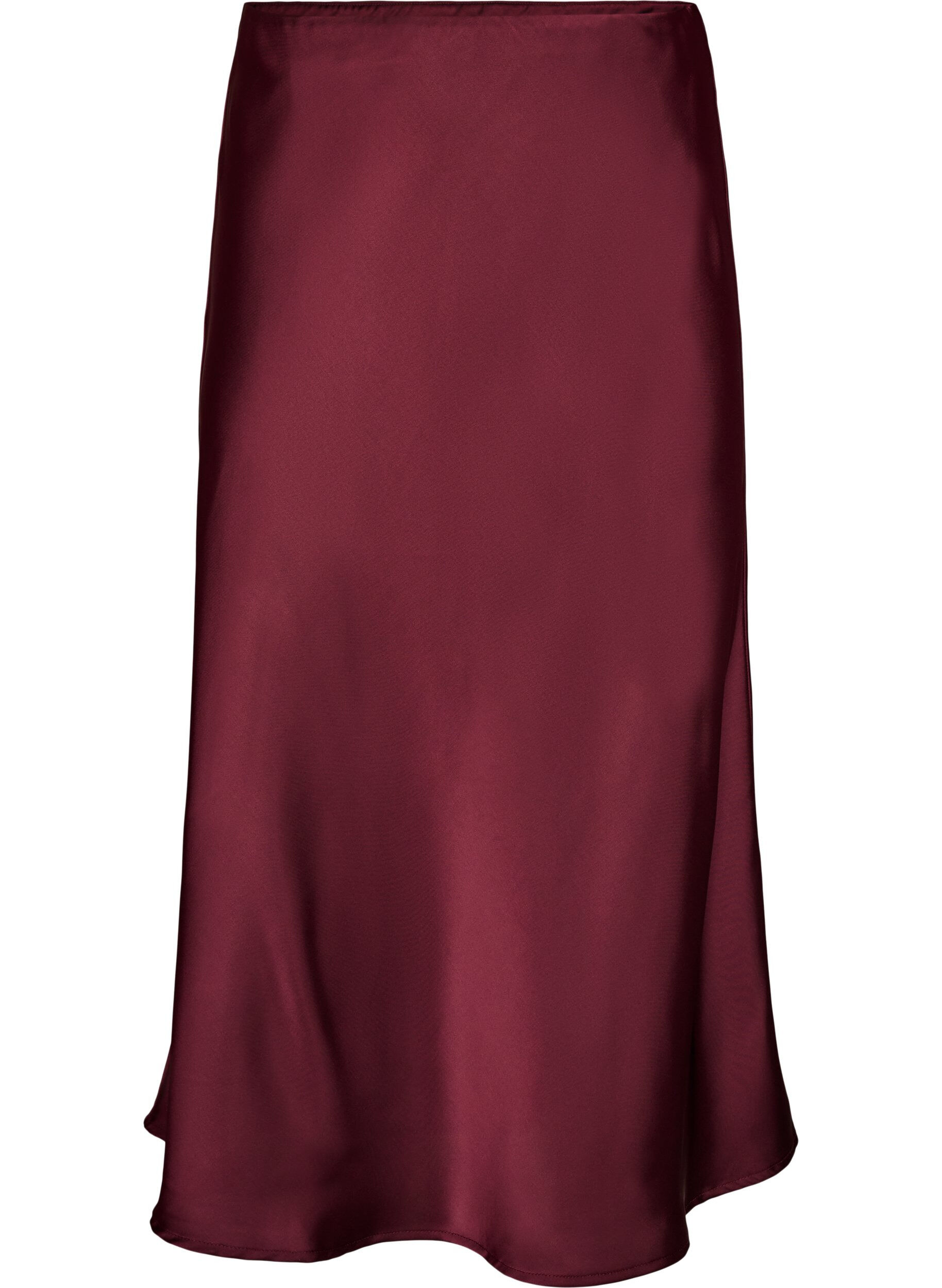 ZizziJupe midi en satin, Bordeaux, Packshot image number 0