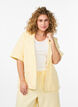 Blazer avec manches courtes et revers, Jaune clair, Model image number 0