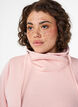 Sweatshirt avec col montant et poches, Rose poudr&eacute;e, Model image number 3