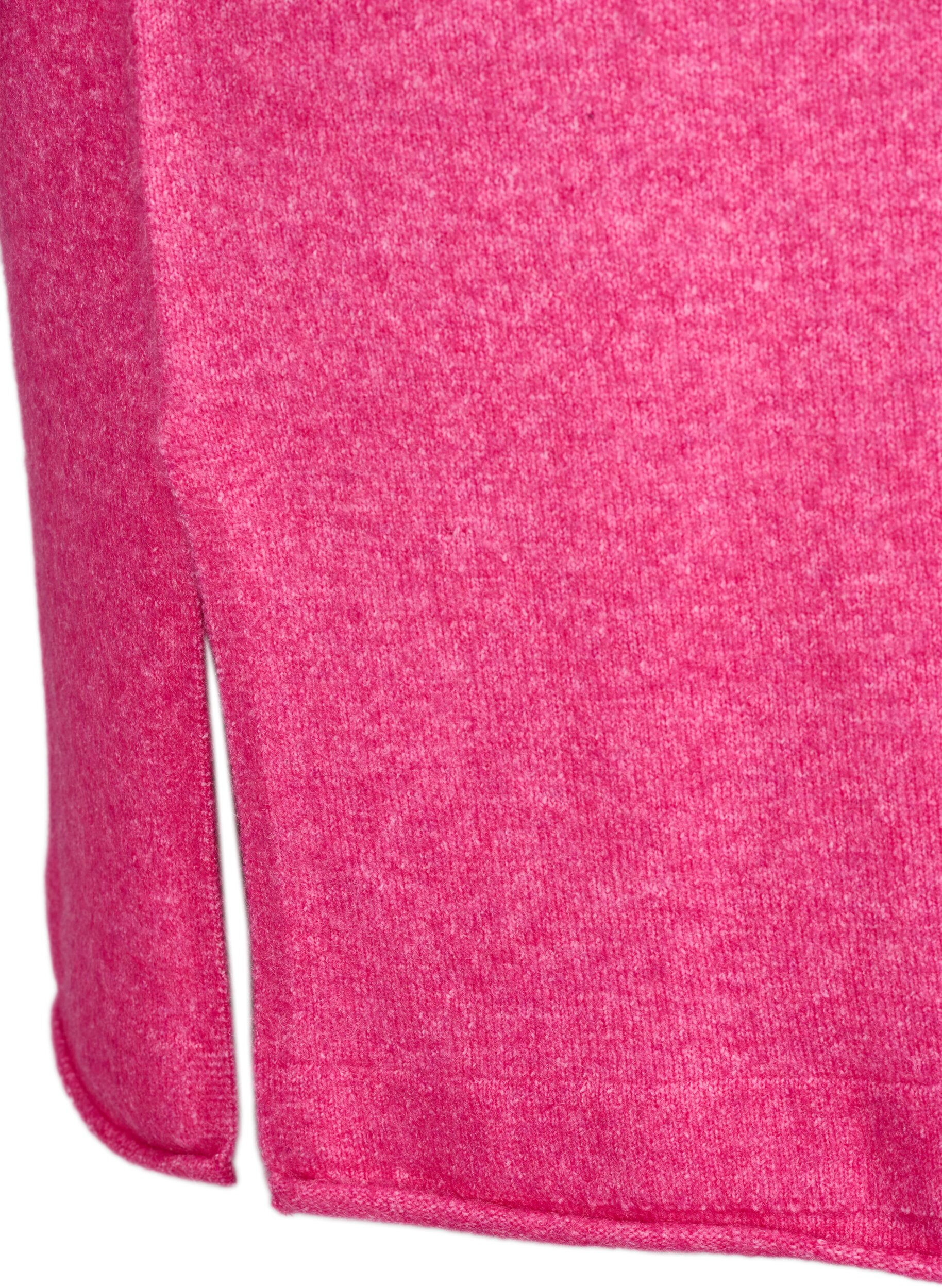 Zizzi Strickkleid mit Schlitzen, Raspberry Rose Mel., Packshot image number 4