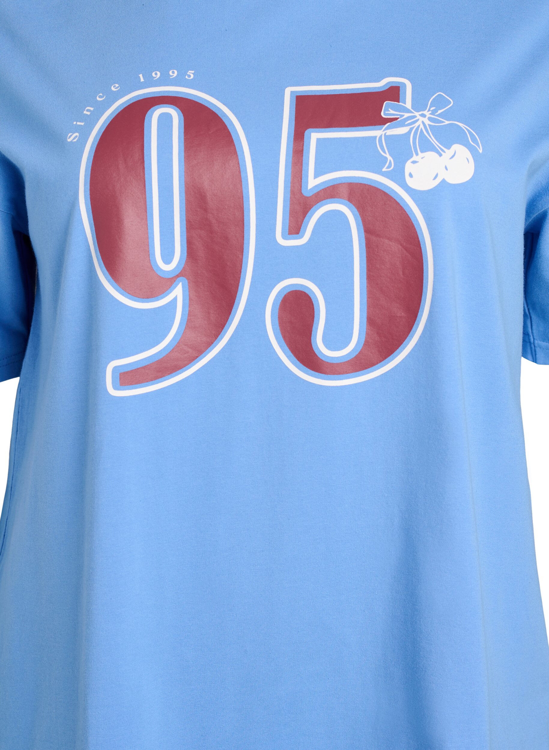 Zizzi Sportliches T-Shirt aus Bio-Baumwolle, Blau, Packshot image number 2