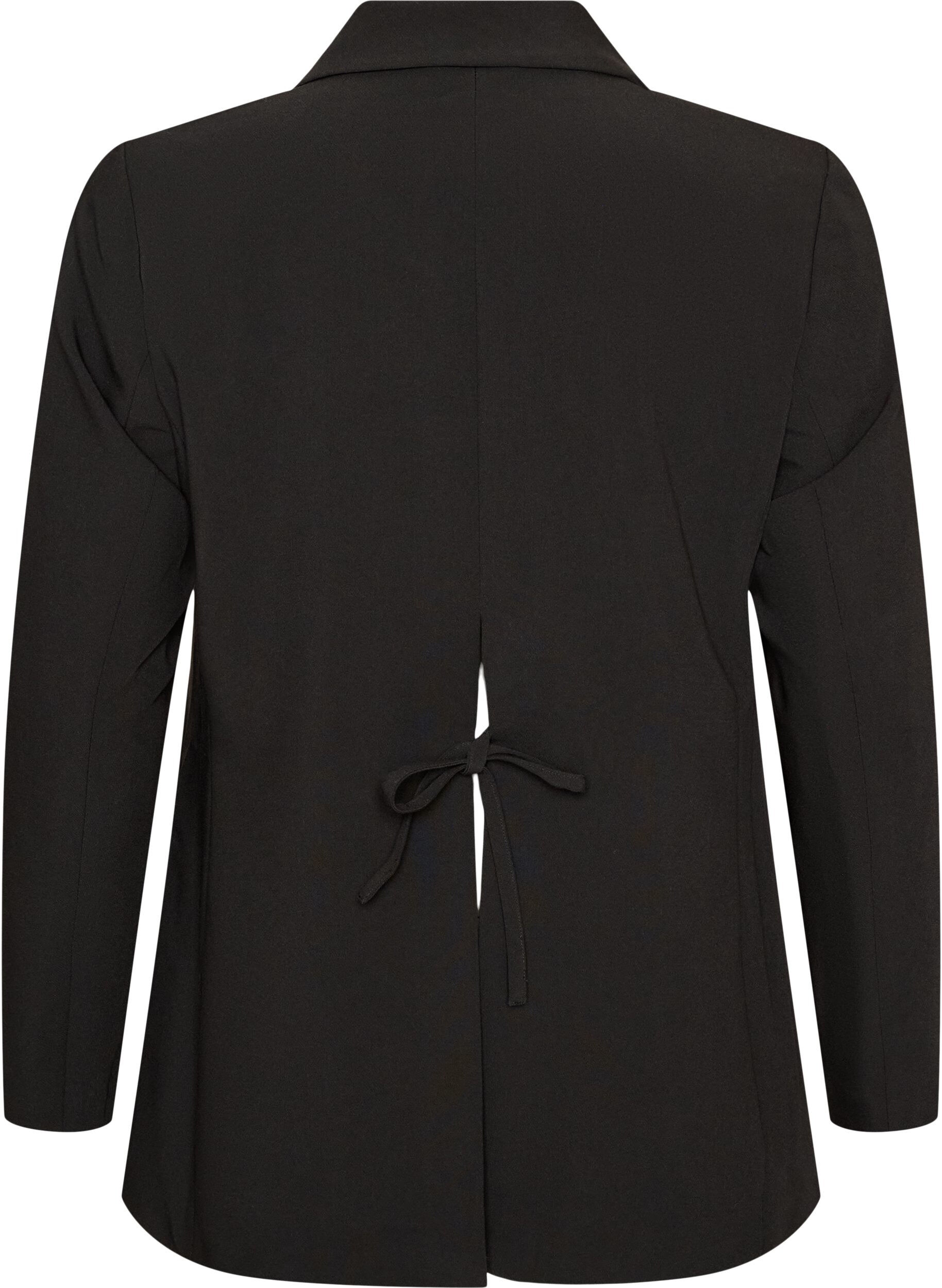 ZizziBlazer mit R&uuml;ckenschlitz und Bindedetail, Schwarz, Packshot image number 1