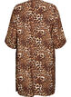 Viskose-Kimono mit 3/4-&Auml;rmeln, Braun, Packshot image number 1
