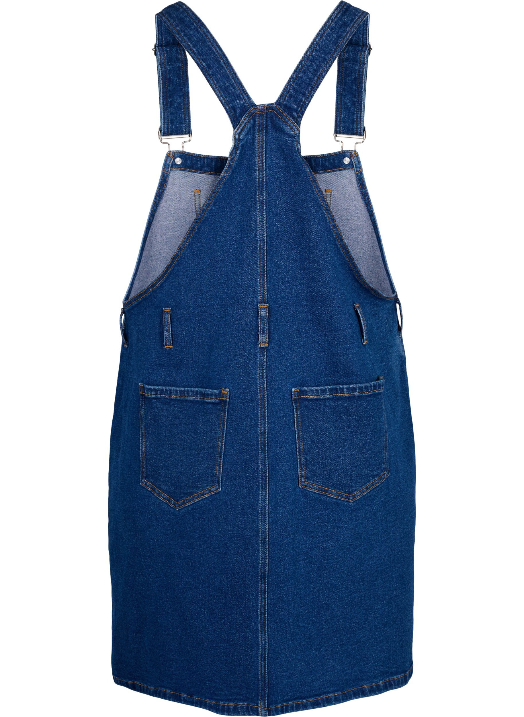Zizzi Robe &agrave; salopette en jean, Bleu, Packshot image number 1