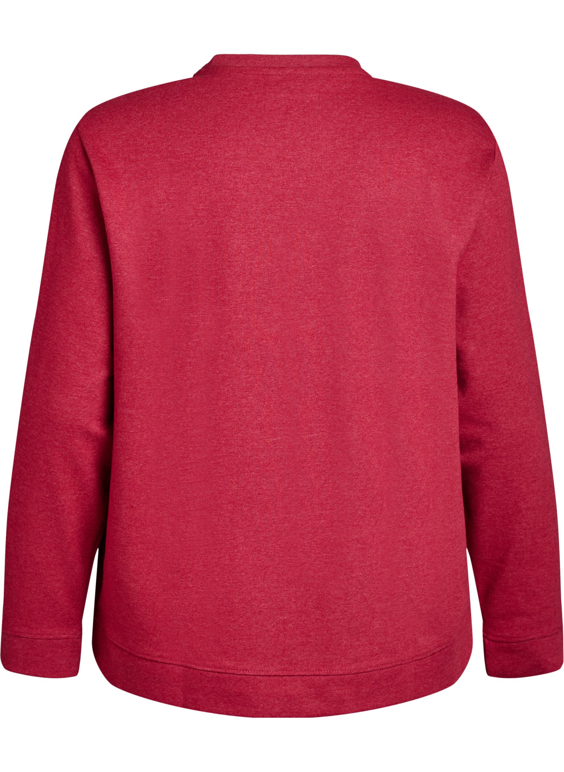 Zizzi FLASH - Sweatshirt mit Rundhalsausschnitt, Rot, Packshot image number 1