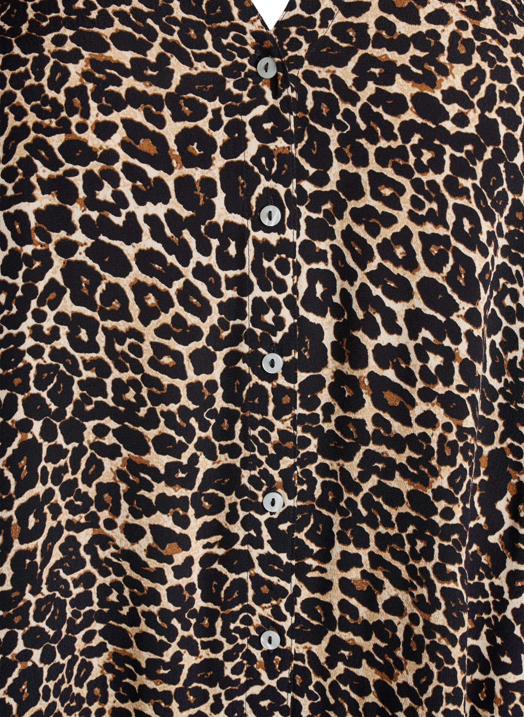 Zizzi Robe midi &agrave; manches longues en viscose imprim&eacute;e, Marron, Packshot image number 2