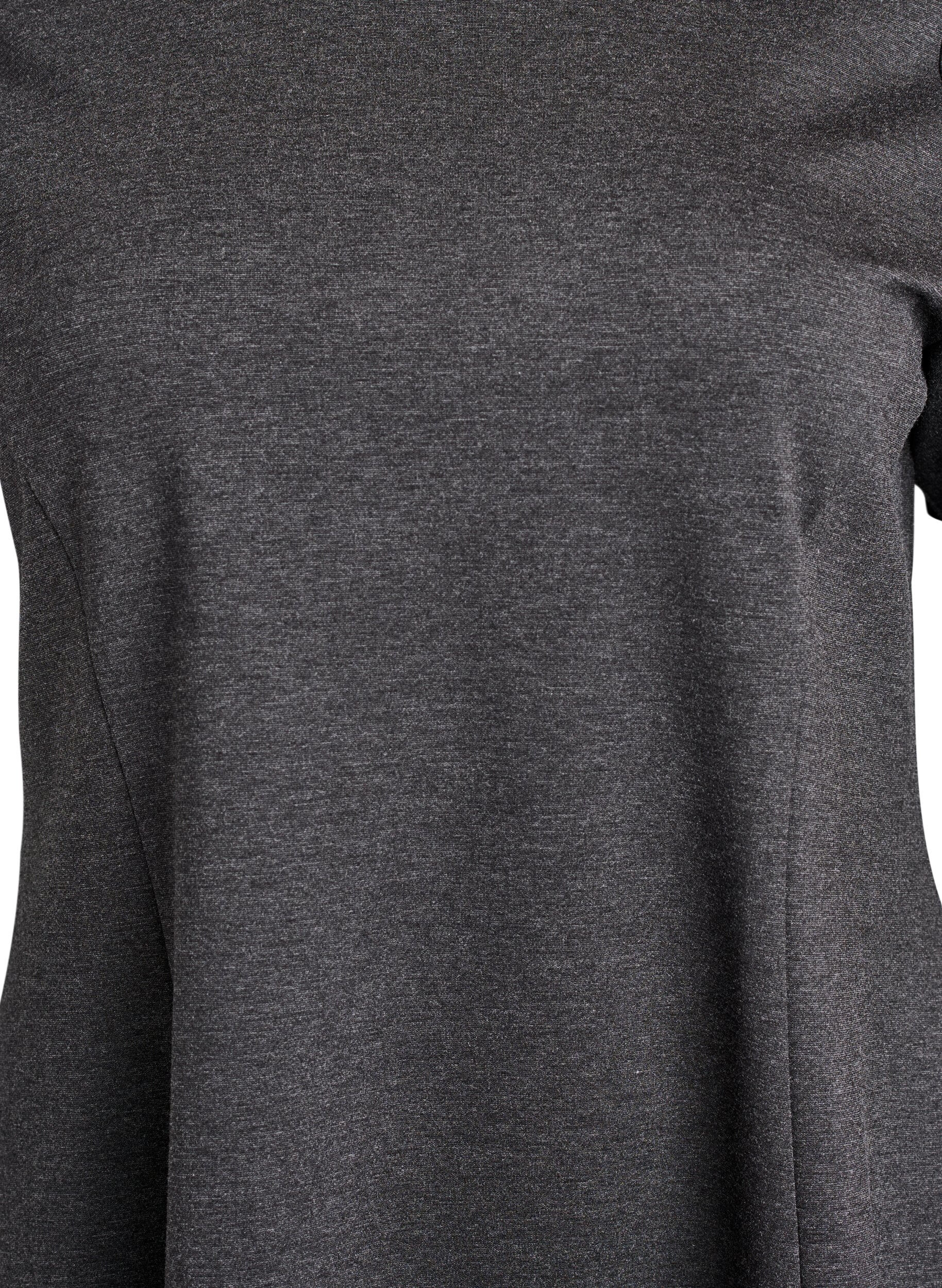 Zizzi Kurzes A-Linien Kleid aus Jersey, Grau, Packshot image number 2