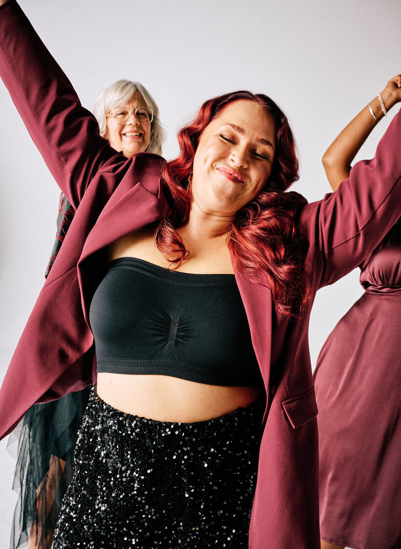 Klassischer Blazer mit Knopfverschluss, Rot, Image