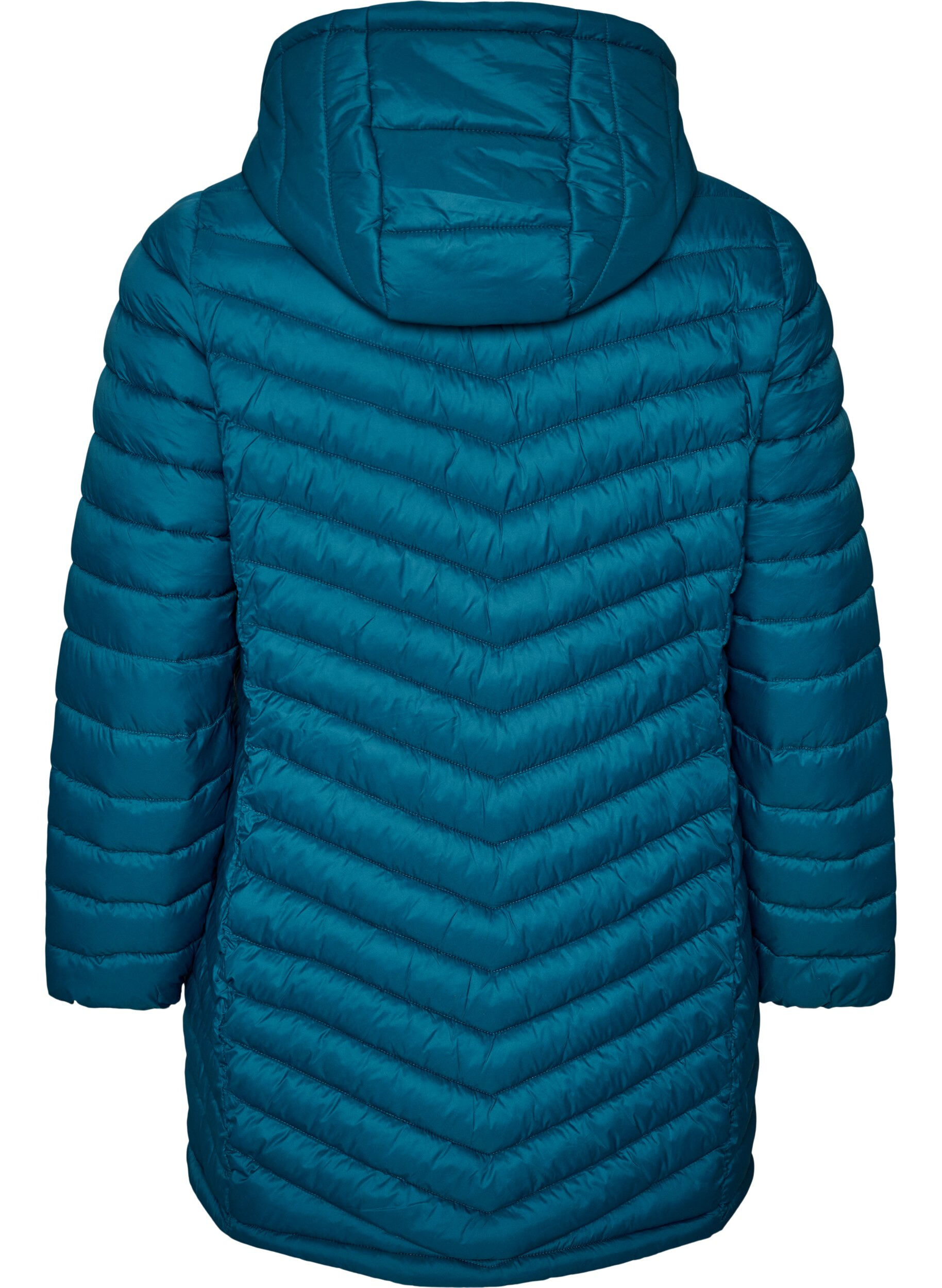 ZizziLeichte Jacke mit Taschen und abnehmbarer Kapuze, Petrol, Packshot image number 1