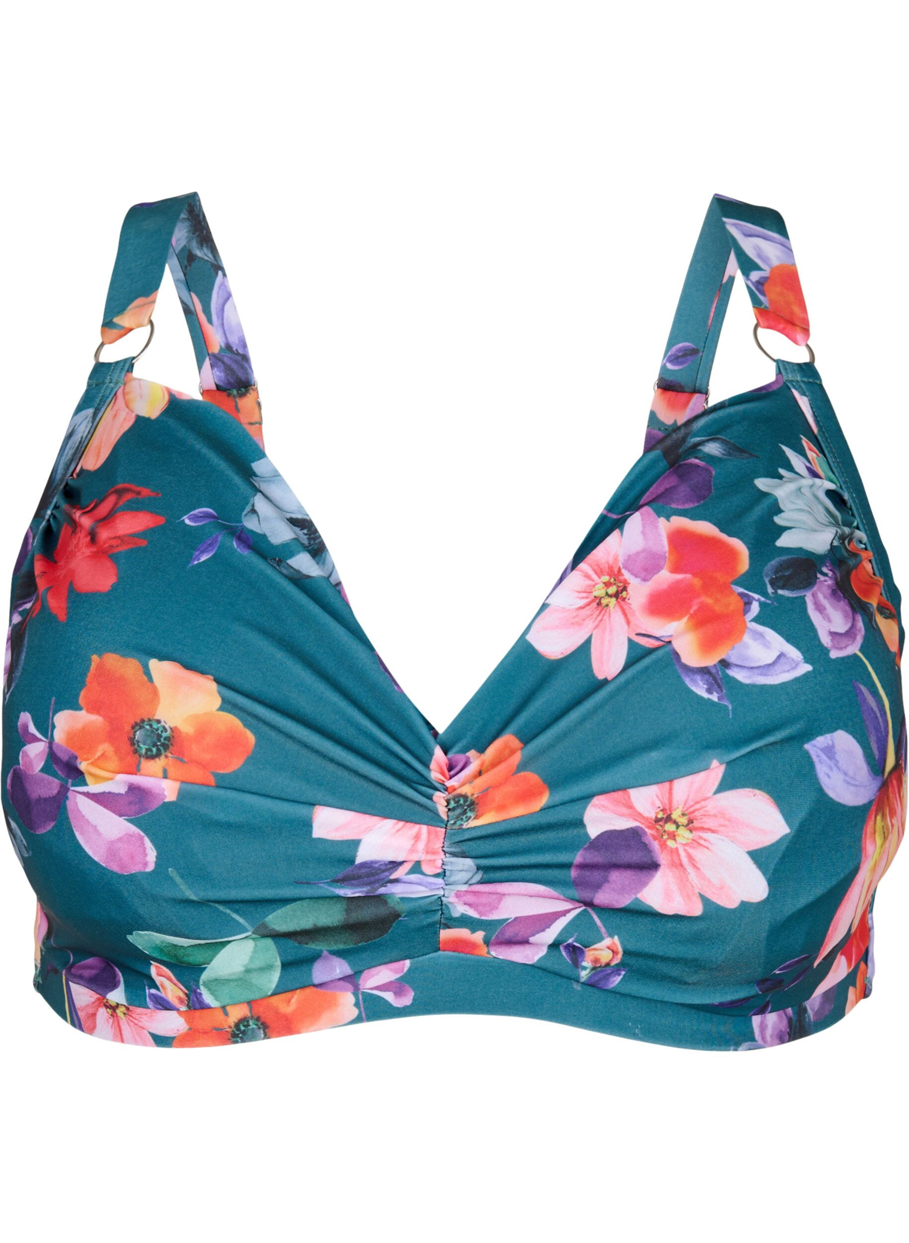 Zizzi Bedruckter Bikini BH mit B&uuml;gel, Meave Print, Packshot image number 0