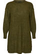 Robe courte en maille avec un motif textur&eacute; en V, Vert fonc&eacute;, Packshot image number 0