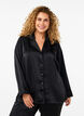 Chemise de nuit en satin, Black, Model image number 0
