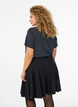 Jupe courte pliss&eacute;e &agrave; taille &eacute;lastique, Noir, Model image number 2